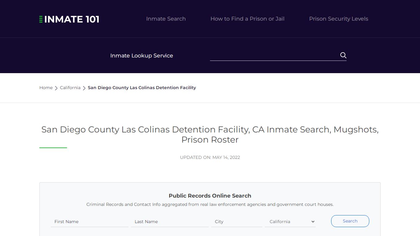 San Diego County Las Colinas Detention Facility, CA Inmate ...