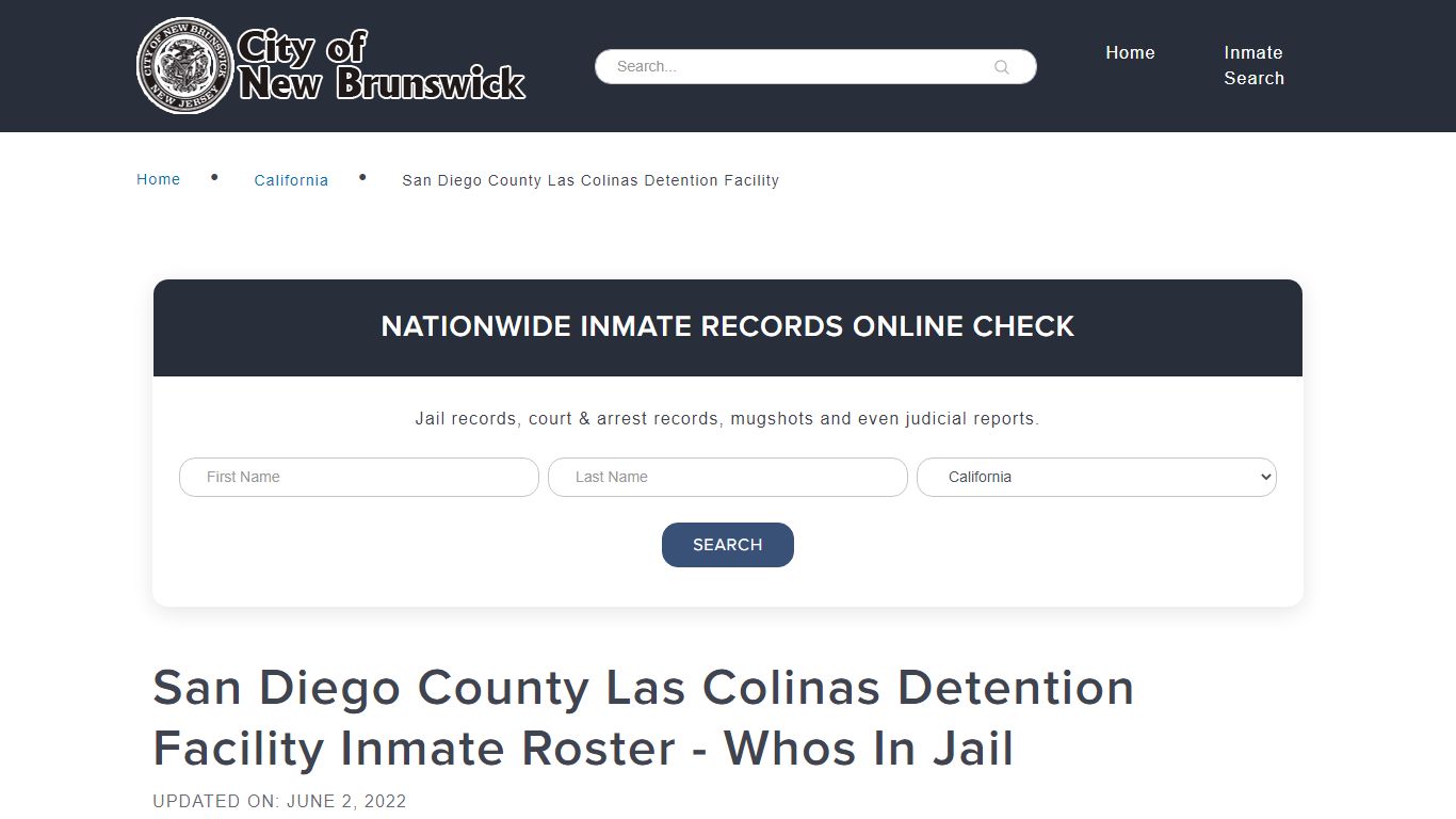 San Diego County Las Colinas Detention Facility Inmate ...